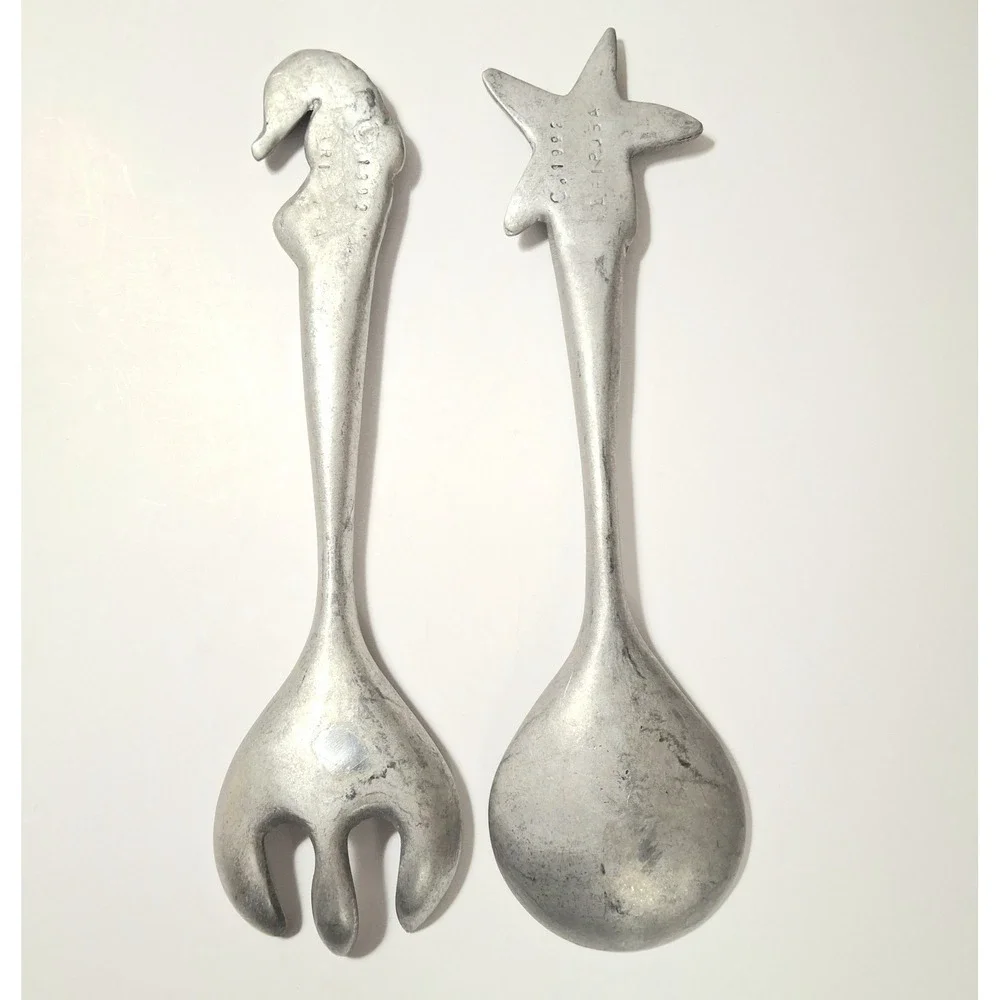 Mariposa Vintage 1992 Nautical Ocean Theme Salad Servers 11